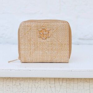 Caroline Hill Natural Lattice Blakely Wallet